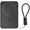 Powerbank SMART o pojemności 5000 mAh, wykonany z tworzywa sztucznego pochodzącego z recyklingu, ze smyczą na szyję