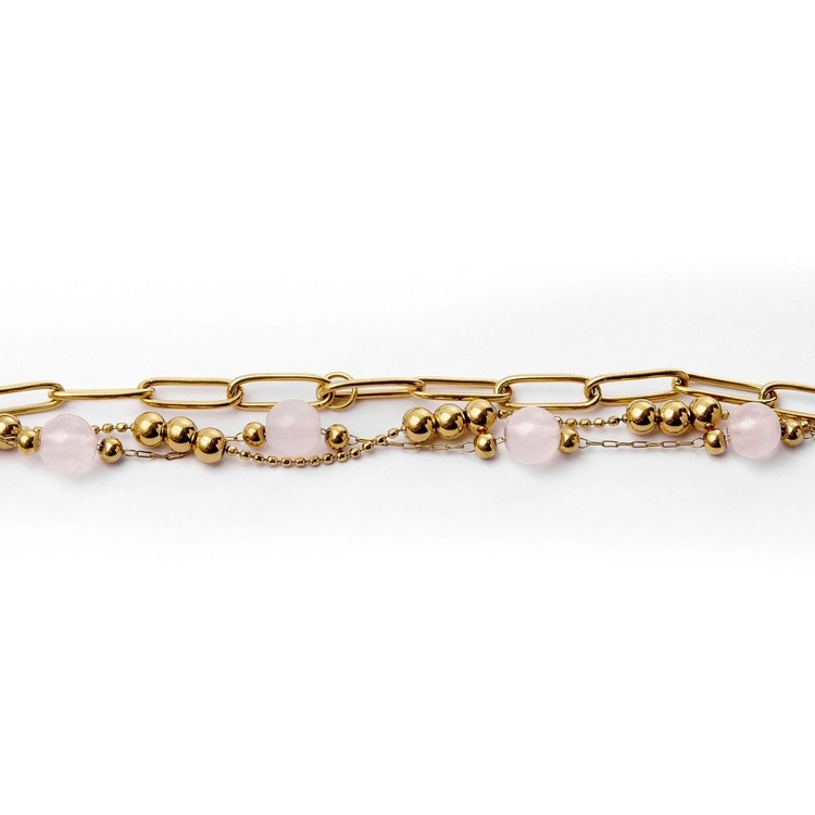 Bransoletka Andrea Gold/pink