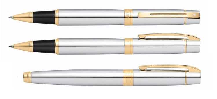 9342 Pióro kulkowe Sheaffer kolekcja 300, chrom, wykończenia w kolorze złotym