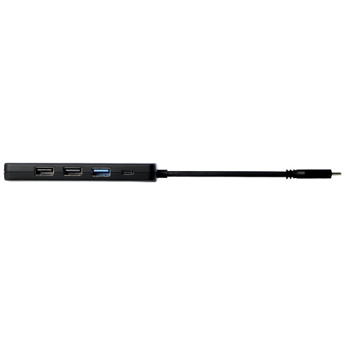 Loop adapter multimedialny USB 2.0-3.0 z portem HDMI wykonany z tworzyw sztucznych pochodzących z recyklingu z certyfikatem R