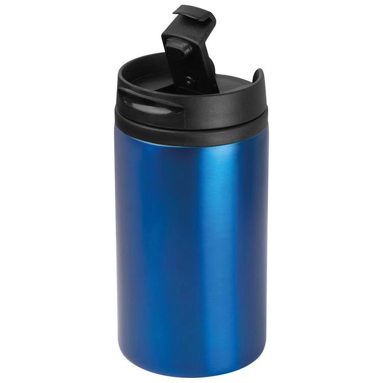 Kubek termiczny GARY 250 ml, stalowy, niebieski, ø7x14 cm - M-collection