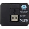 Gaia 4-portowy hub USB z wyjściem USB-A i typu C oraz podwójnym wejściem — wykonany z tworzyw sztucznych pochodzących z recyk