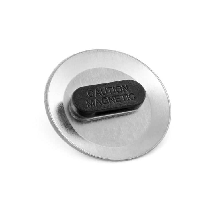 Button P'IN 11. Button P'IN 11. Okrągła przypinka z podwójnym zapięciem magnetycznym
