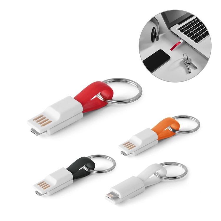 RIEMANN. Kabel USB ze złączem 2 w 1 z ABS i PVC