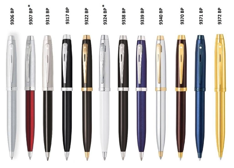 Długopis 9372 Sheaffer kolekcja 100, złoty, wykończenia w kolorze złotym PVD