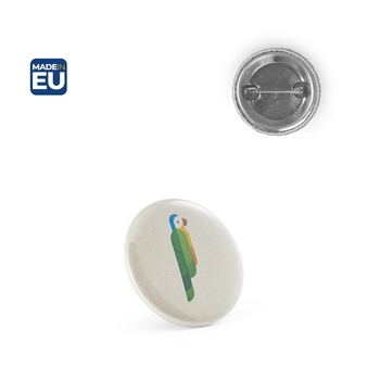 Button P'IN 1. Button P'IN 1. Okrągła przypinka, srebrny 73120-340