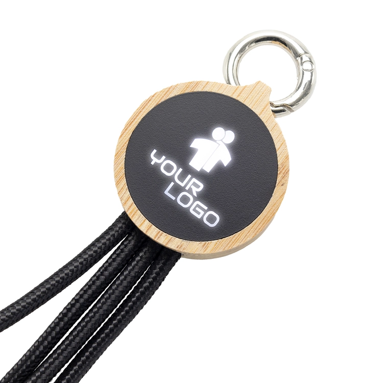 Kabel 4w1 z podświetlanym logo, LH-ZMU05