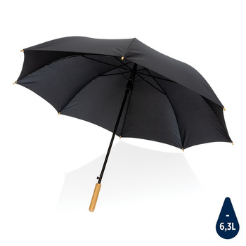 Bambusowy parasol automatyczny 27" Impact AWARE™ rPET, czarny P850.661