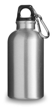 Butelka sportowa 400 ml z karabińczykiem, srebrny V4659-32