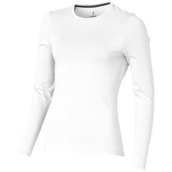 Damski T-shirt organiczny Ponoka z długim rękawem, biały 38019010