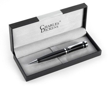 Długopis Charles Dickens® w pudełku, czarny V1104-03