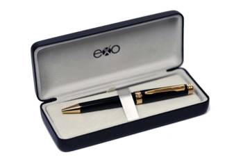 Długopis EXO Sagitta, czarny, wykończenia złote, czarny exo-1020.03 GTBP