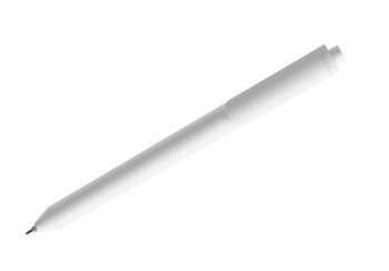 Długopis żelowy PIGRA P03, biały z białym klipsem, biały pigra-P03WHTWG