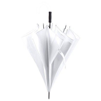Duży wiatroodporny parasol automatyczny, biały V0721-02