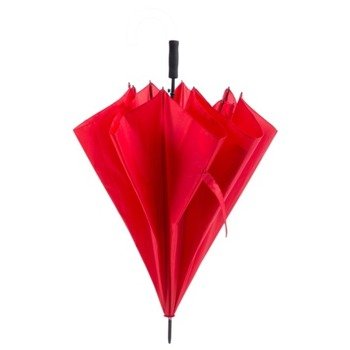 Duży wiatroodporny parasol automatyczny, czerwony V0721-05