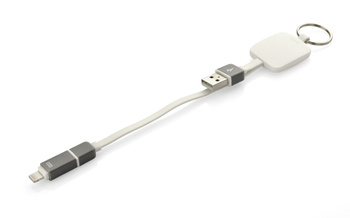 Kabel USB 2 w 1 MOBEE, biały 45009-01