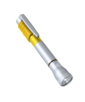 Latarka 2 LED, długopis, żółty V1654-08