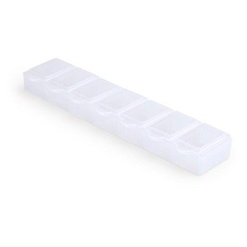 Pojemnik na tabletki z 7 przegrodami, biały V9597-02