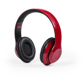 Składane bezprzewodowe słuchawki nauszne, radio, czerwony V3802-05