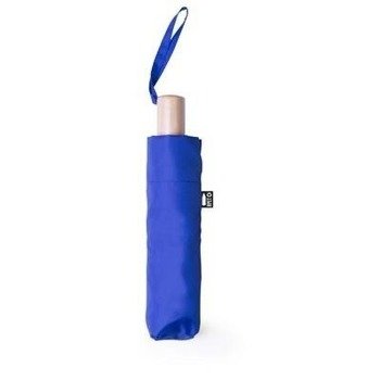 Wiatroodporny parasol manualny RPET, składany, niebieski V0762-11
