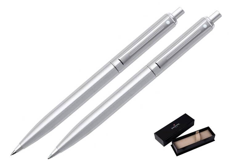 323 Zestaw (długopis i ołówek automatyczny) Sheaffer Sentinel chrom, wykończenia niklowane