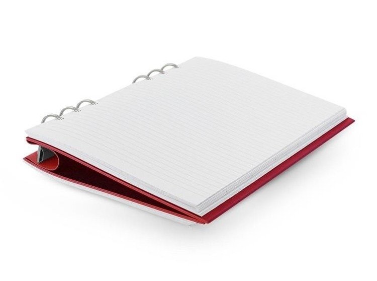 Clipbook fILOFAX CLASSIC A5, notatnik i terminarze bez dat, czerwona okładka