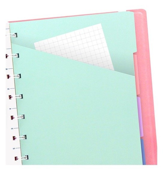 Notebook fILOFAX CLASSIC Pastels A5 blok w linie, pastelowy różowy